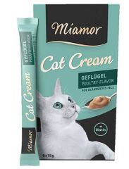 Miamor Cream Kümes Hayvanlı Ek Besin ve Kedi Ödülü 6 x 15 Gr