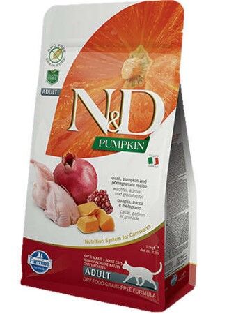 ND Balkabak Bıldırcın Nar Yetişkin Kedi Maması 1,5KG