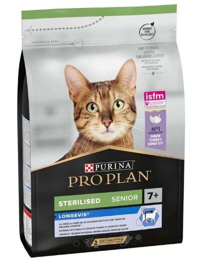 Pro Plan Sterilised Senior+7 Yaş Hindili Kısırlaştırılmış Yaşlı Kedi Maması 3 Kg (12398585)