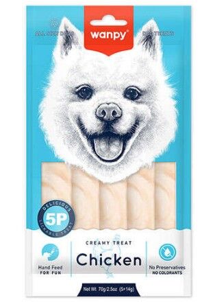 Wanpy Tavuk Kremalı Köpek Sıvı Ödülü 5X14 Gr