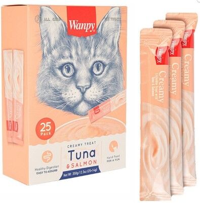 Wanpy Ton Balığı&Somon Sıvı Kedi Ödülü 25x14 gr