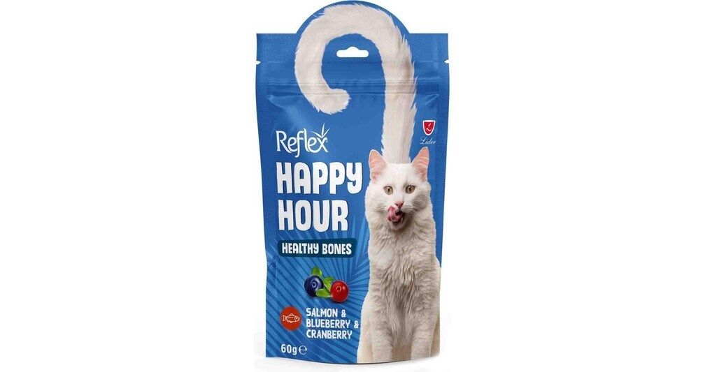 Happy Hour Somon ve Yaban Mersinli Kedi Ödül Maması 60 gr