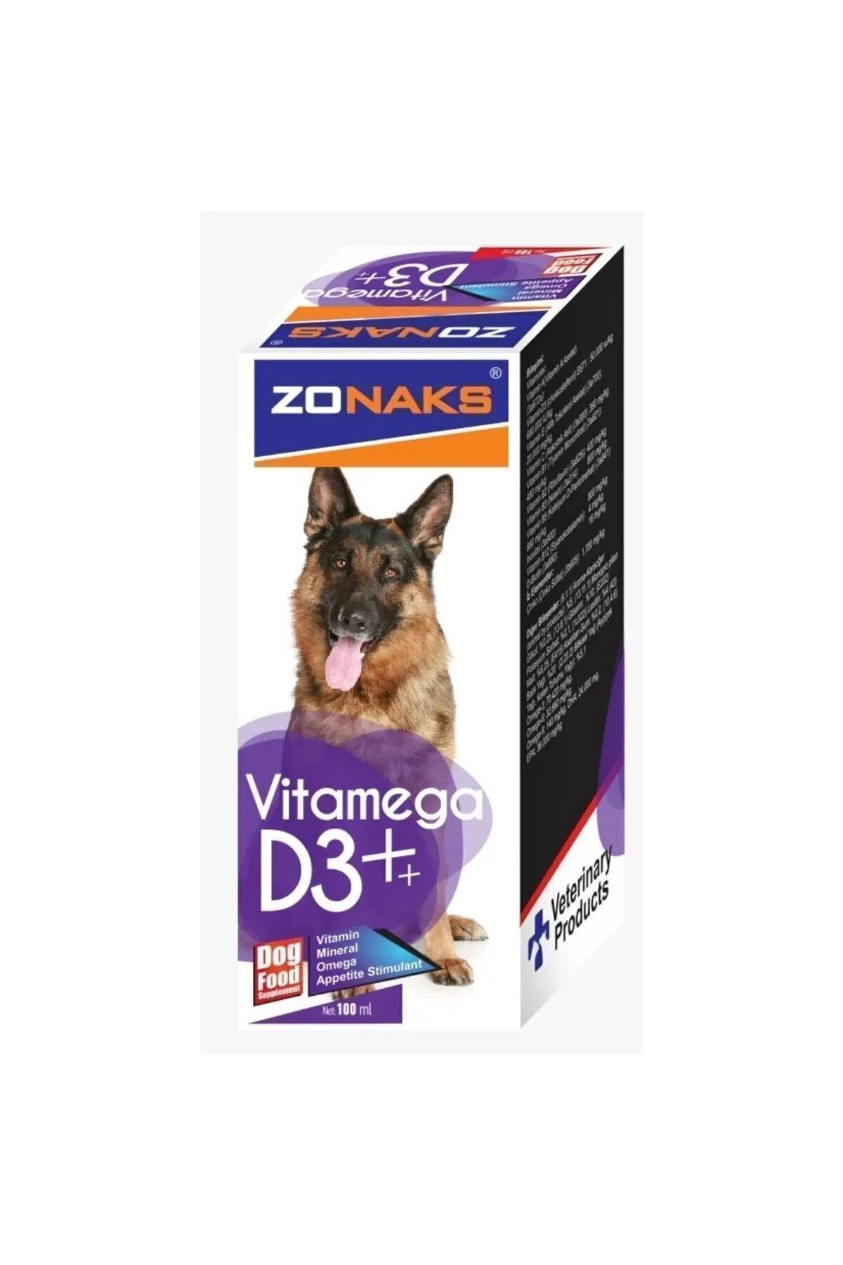 Zonaks Köpekler İçin Vitamega D3+ 100 Ml