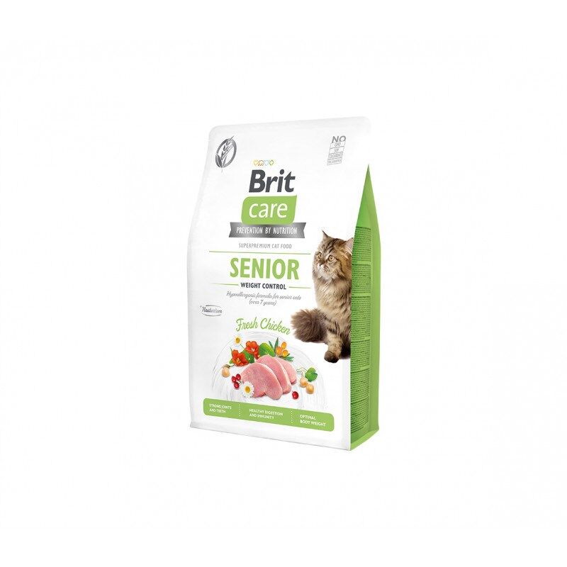 Brit Care Senior Hypo-Allergenic Kilo Kontrolü için Tahılsız Yaşlı Kedi Maması 2kg
