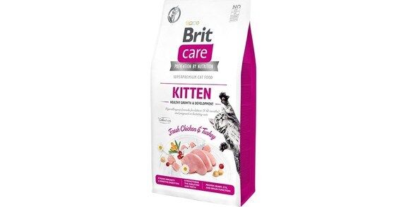 Brit Care Hipoalerjenik Kitten Tahılsız Tavuk ve Hindili Yavru Kedi Maması 7 Kg