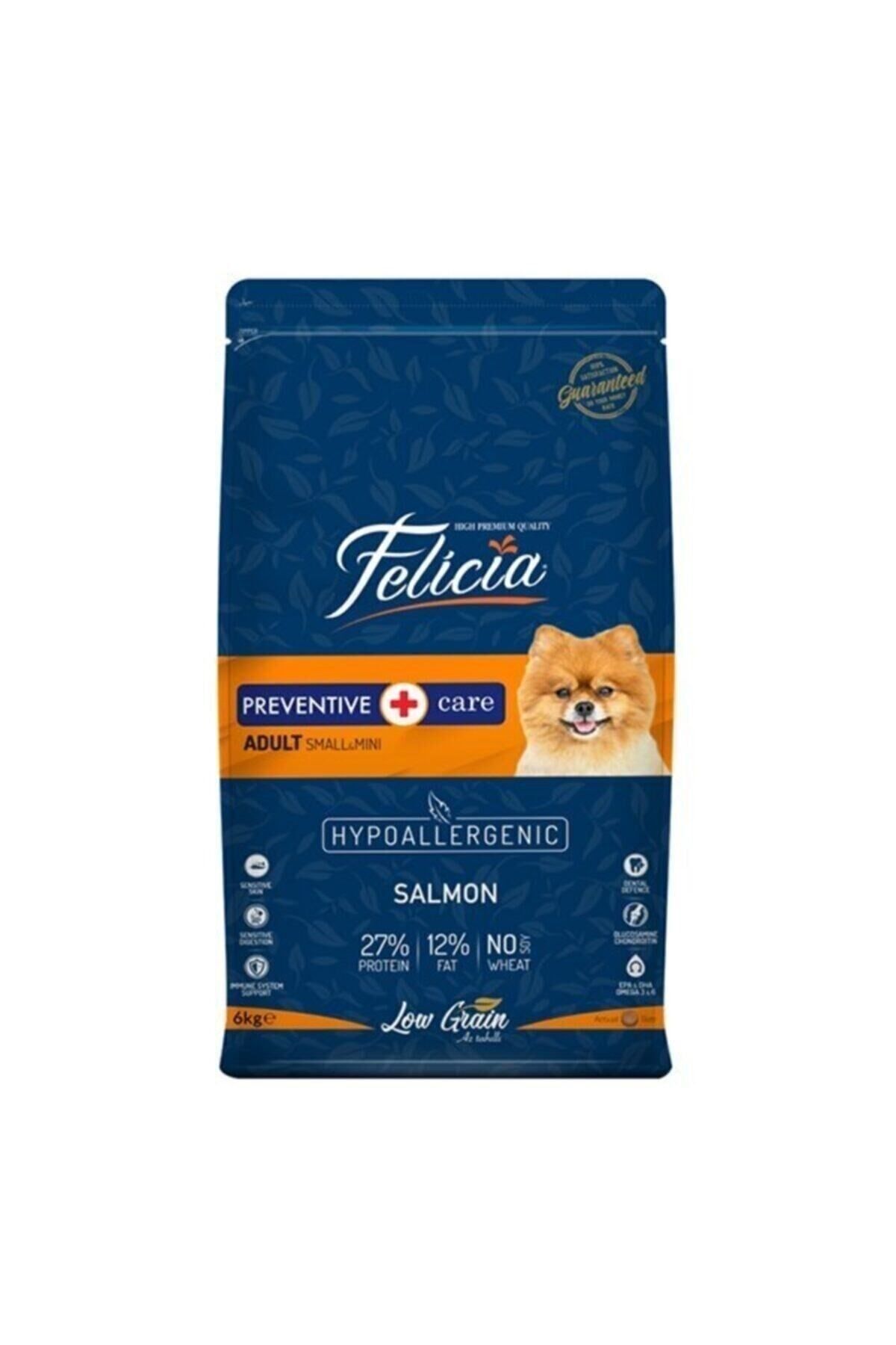 Felicia Az Tahıllı  Yetişkin Somonlu Small /Mini HypoAllergenic Köpek Maması 6kg
