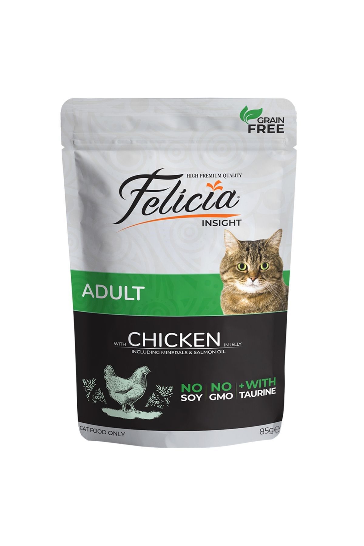 Felicia Pouch Tahılsız 85 gr Yetişkin Tavuklu Yaş Kedi Maması
