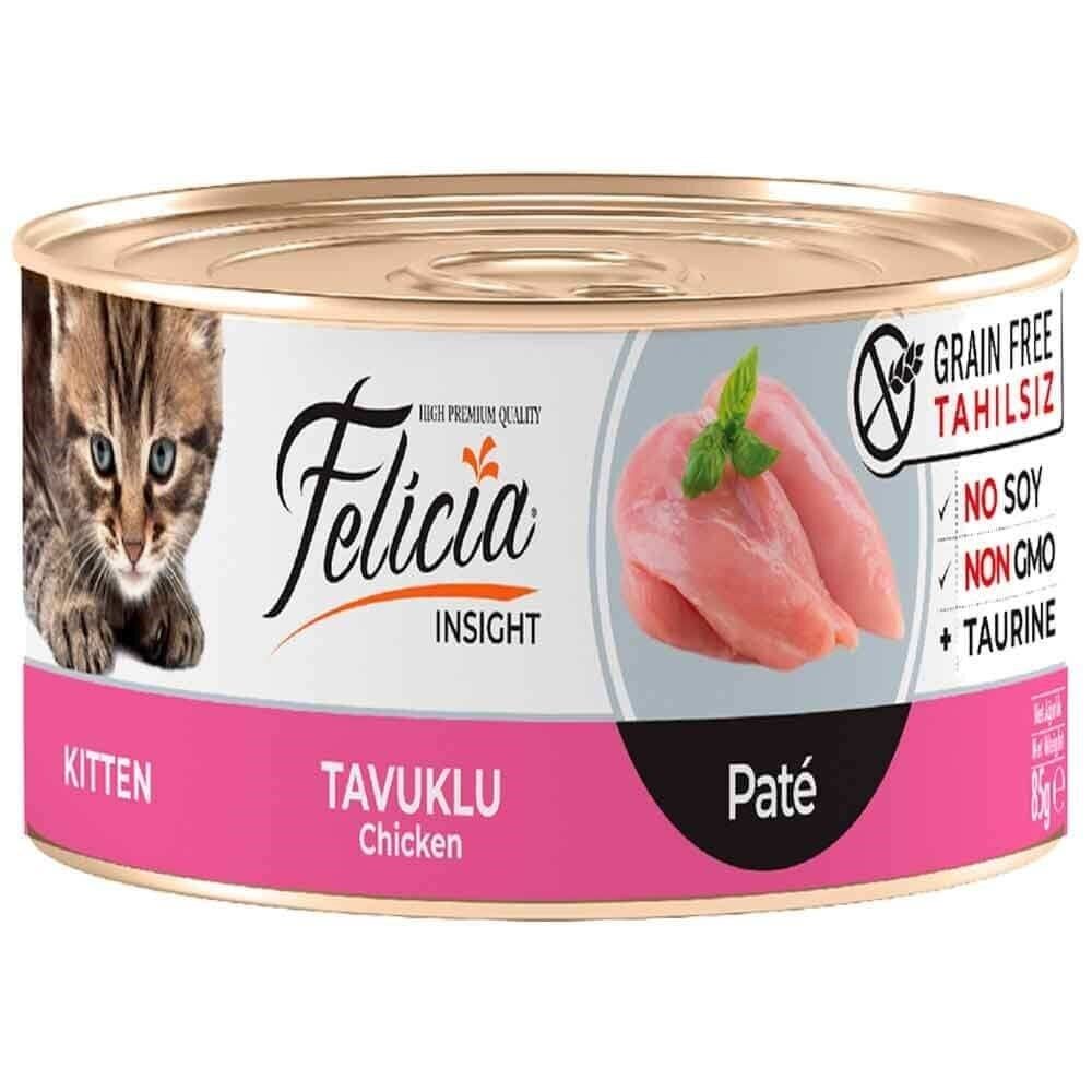 FeliFelicia Kıyılmış Tavuklu Tahılsız Yavru Kedi Konservesi 85gr