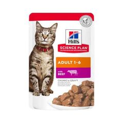 Hill's Biftekli Pouch Konserve Yetişkin Kedi Maması 85 Gr