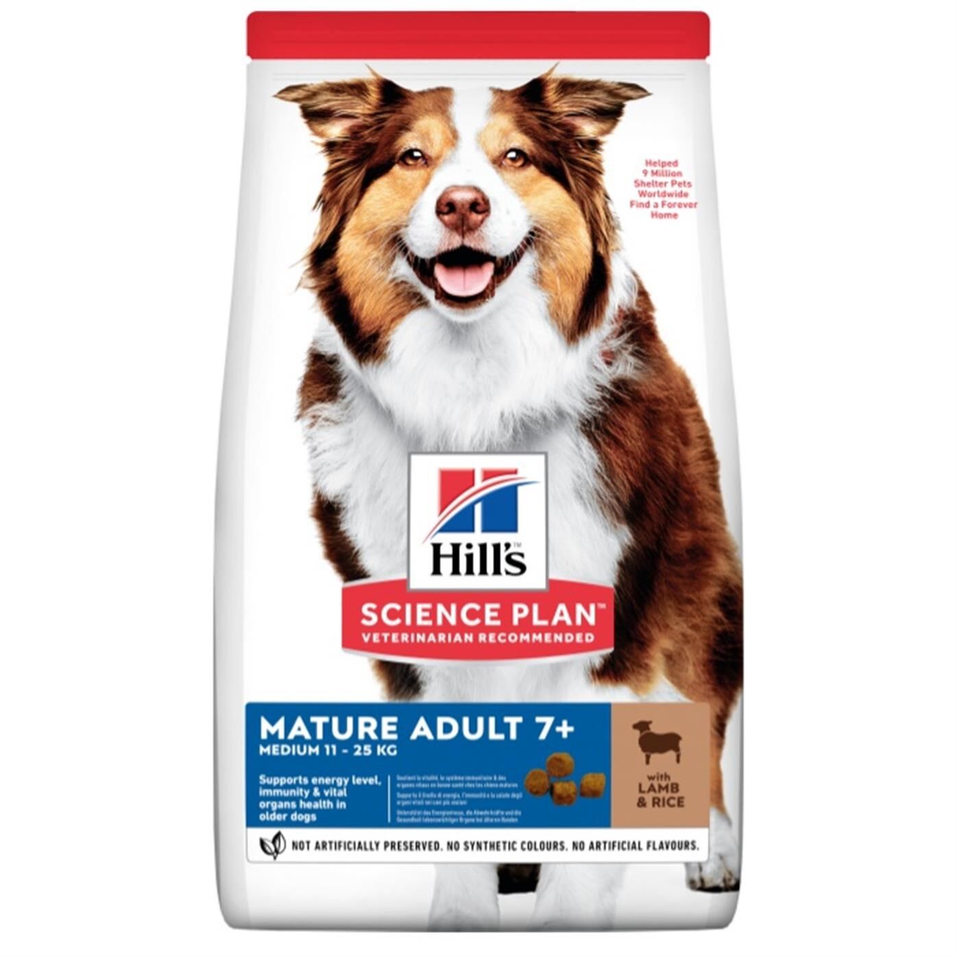 Hill's Mature +7 Lamb Ve Rice Kuzu Etli Pirinçli Yaşlı Köpek Maması 14 KG