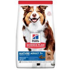 Hill's Mature +7 Lamb Ve Rice Kuzu Etli Pirinçli Yaşlı Köpek Maması 14 KG