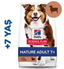 Hill's Mature +7 Lamb Ve Rice Kuzu Etli Pirinçli Yaşlı Köpek Maması 14 KG