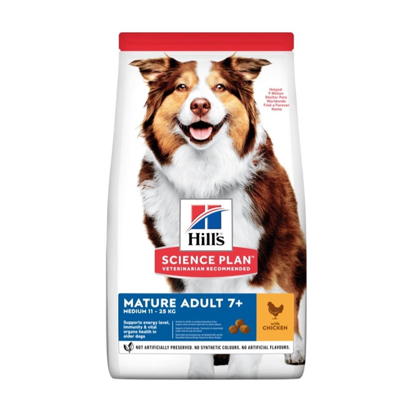 Hill's Medium +7 Orta ırk Tavuklu Yaşlı Kuru Köpek Maması 14 kg