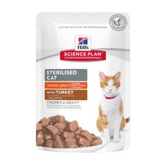 Hill's Gravy Sterilised Young Hindili Kısırlaştırılmış Yaş Kedi Maması 85gr
