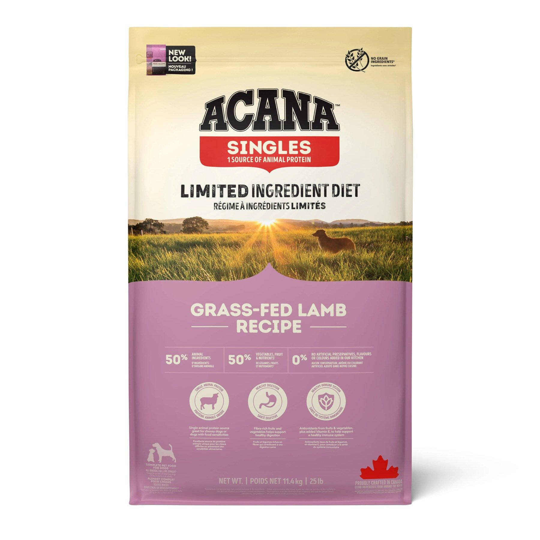 Acana Grass Fed Lamb Kuzu Elma Köpek Maması 11,4Kg Tüm ırk ve yaşam evreleri için