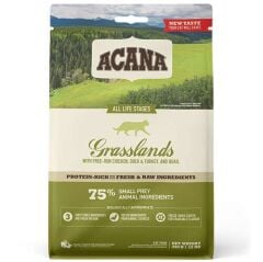 Acana Grasslands Ördekli ve Tavuklu Tahılsız Kedi Maması 1,8kg Tüm ırk ve yaşam evreleri için