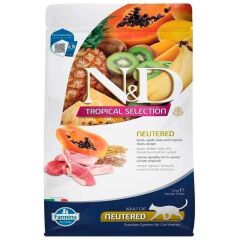 N&D Tropical Selection Kuzu Etli ve Tropikal Meyveli Kısırlaştırılmış Kedi Maması 1,5kg