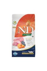 N&D Pumpkin Kuzu Etli Bal Kabaklı ve Yaban Mersinli Tahılsız Kısırlaştırılmış Kedi Maması 1,5kg