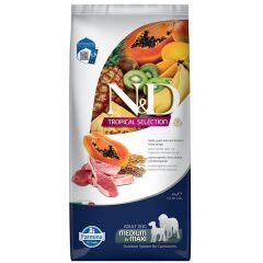 N&D Tropical Selection Kuzu Etli ve Tropikal Meyveli Orta ve Büyük Irk Yetişkin Köpek Maması 10kg
