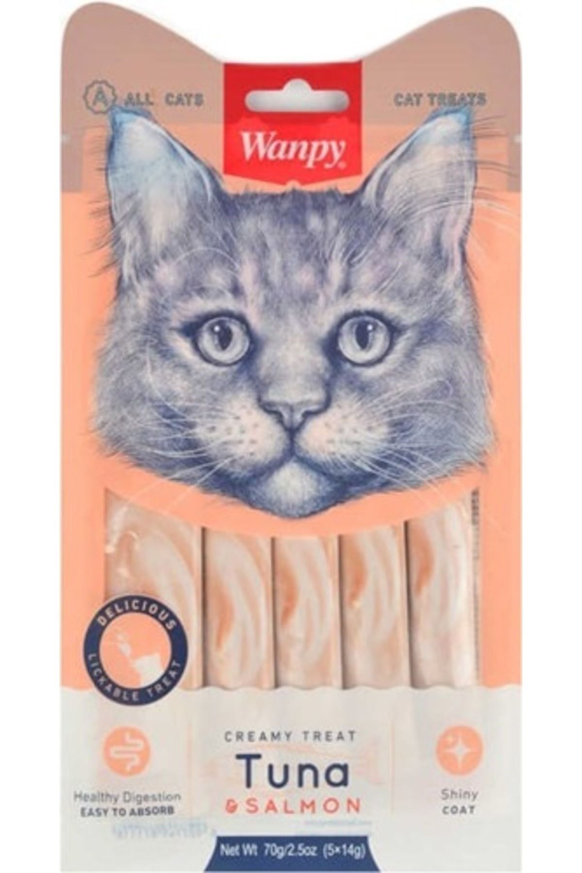 Wanpy Ton Balığı&Somon Sıvı Kedi Ödülü 5x14 gr( RA-052 )