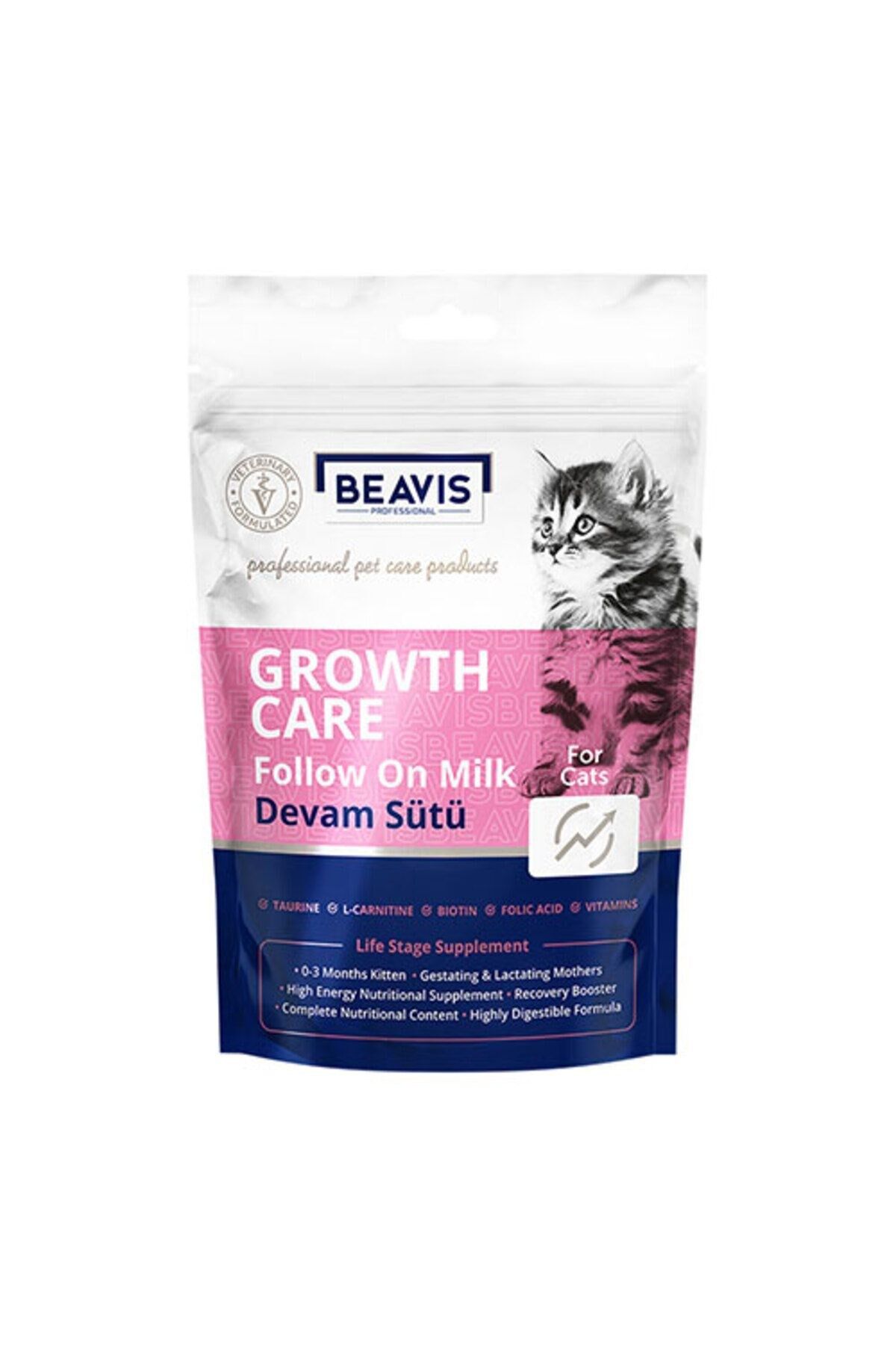 Beavis Growth Care Fallow on Milk Cat Yavru Kedi Devam Sütü 200 Gr