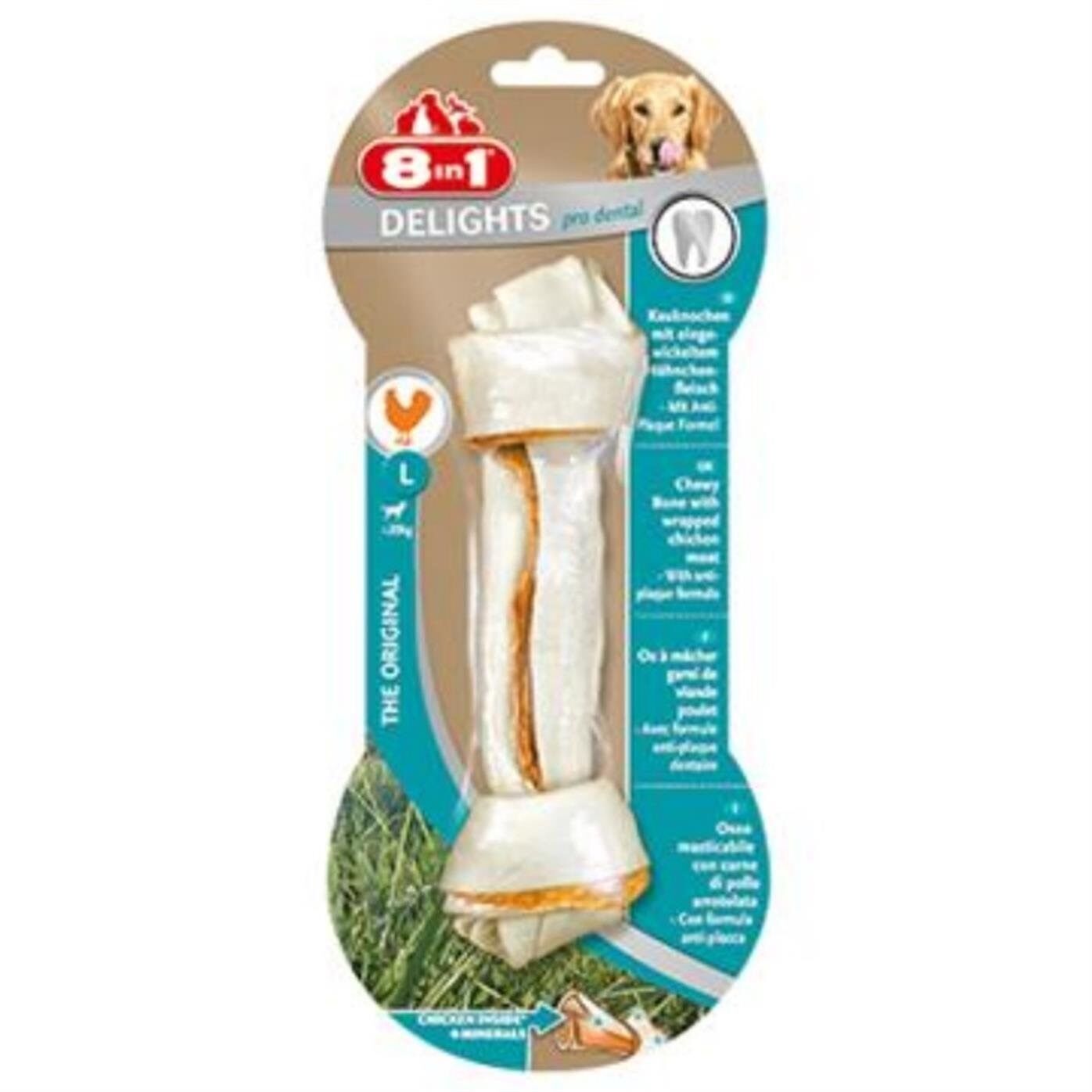 8in1 Delights ProDental Köpekler İçin Ağız Bakım Kemiği L