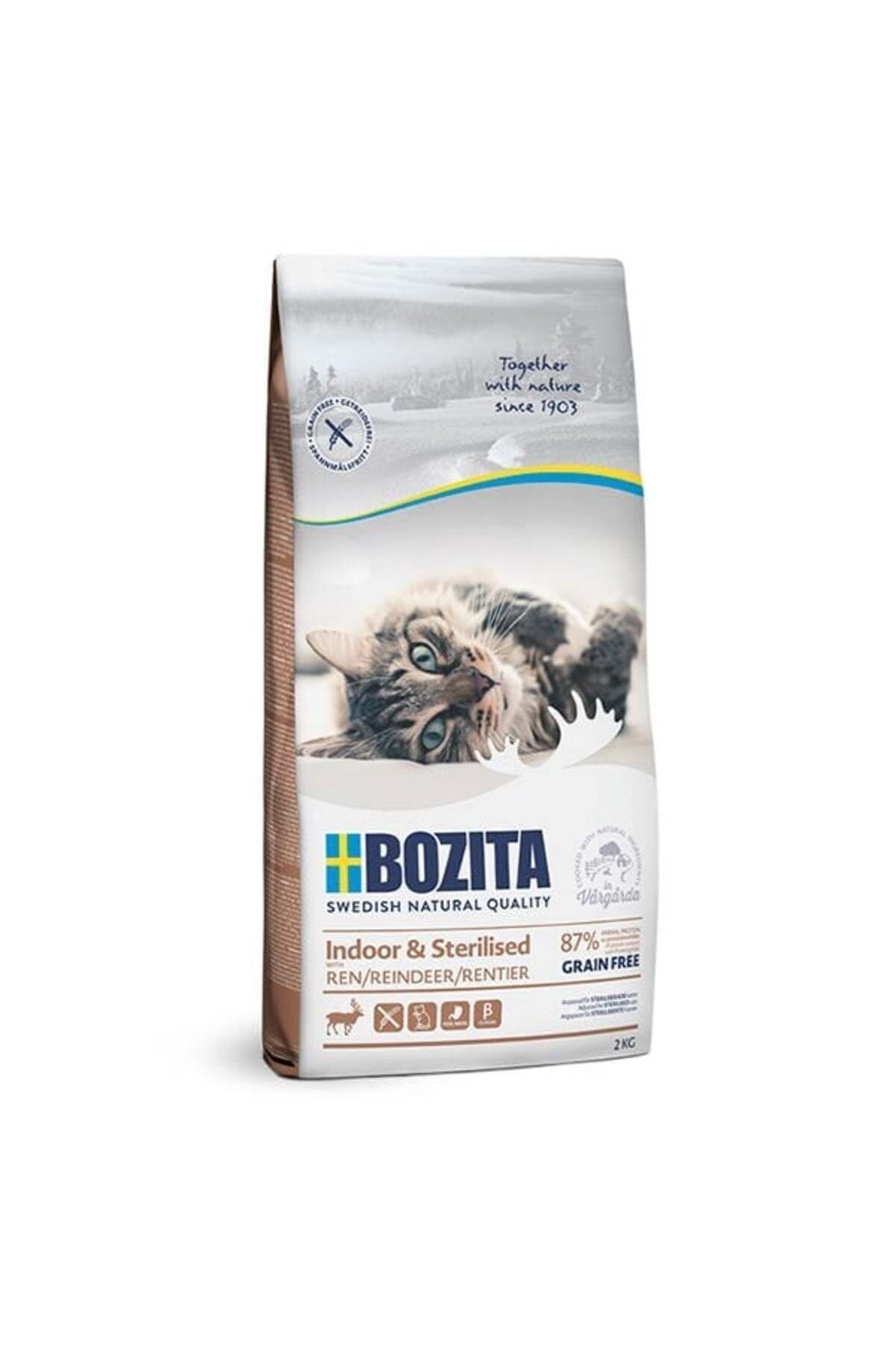 Bozita Feline Indoor&Sterilised Tahılsız Geyik Etli Kısırlaştırılmış Kedi Maması 2 Kg