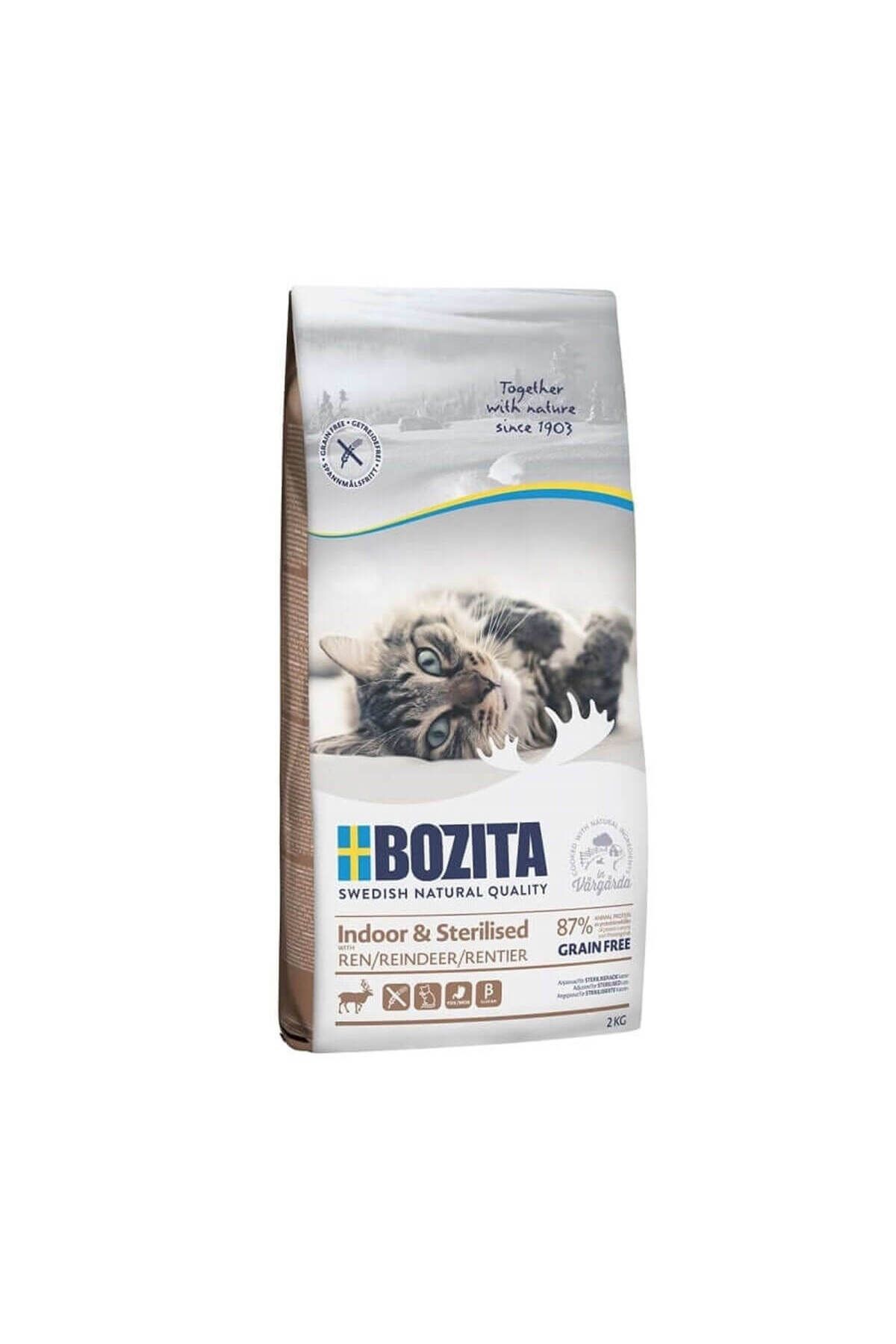 Bozita Indoor Kısırlaştırılmış Tahılsız Geyikli Yetişkin Kedi Maması 10 Kg