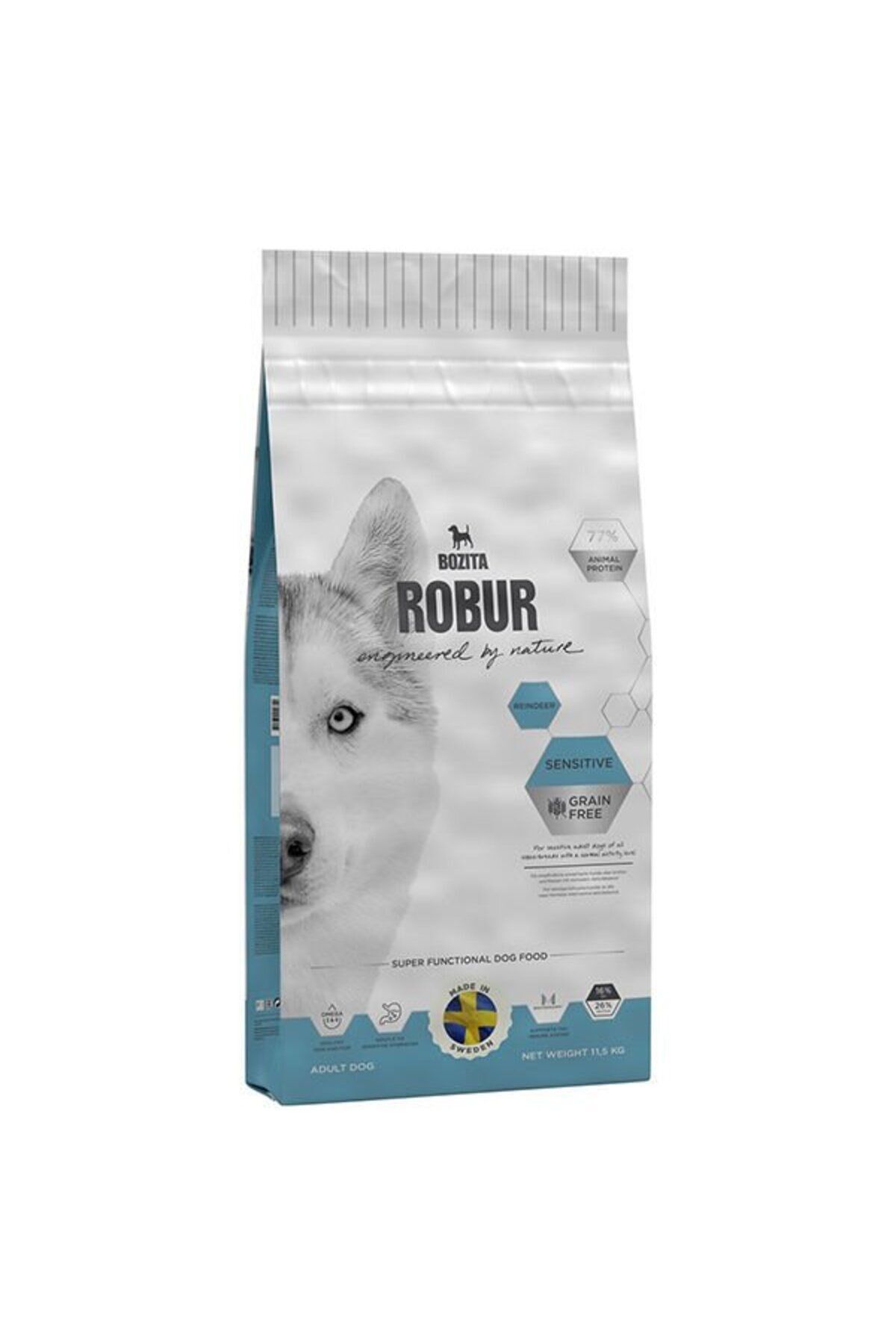 Robur Sensitive Tahılsız Geyik Etli Yetişkin Köpek Maması 11.5 Kg
