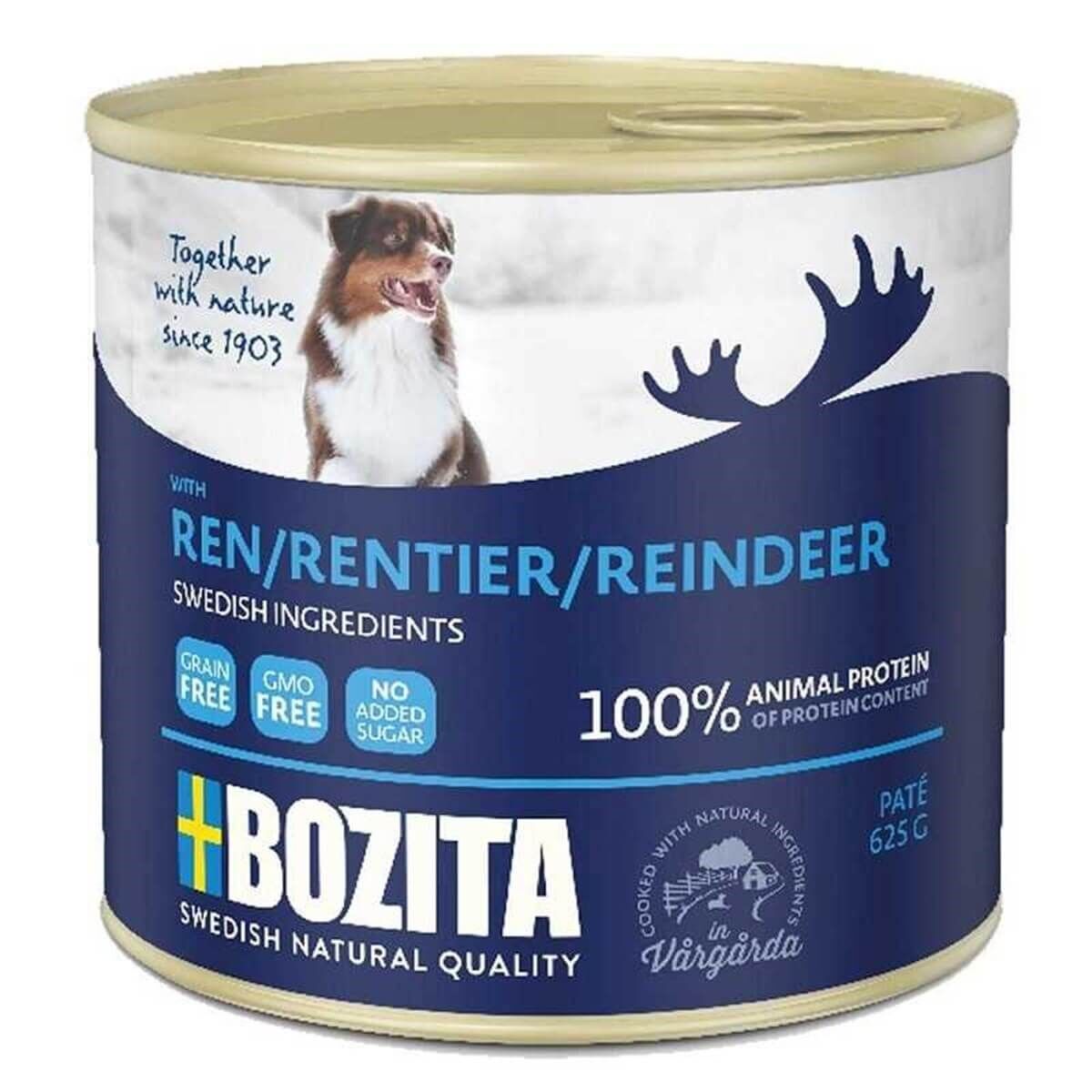 Bozita Tahılsız Ren Geyiği Etli Yetişkin Köpek Konservesi 625 Gr