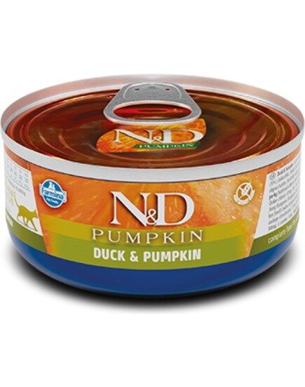 N & D Pumpkin Balkabaklı Ördekli Tahılsız Yetişkin Kedi Konservesi 80 gr