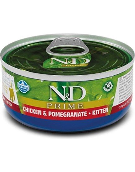 N&D Prime Tavuk ve Narlı Yavru Kedi Konservesi 70 Gr