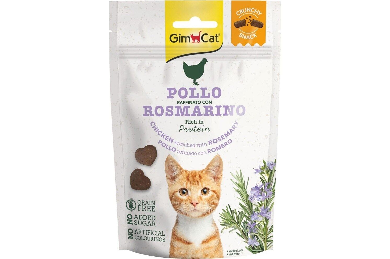 GimCat Crunchy Snacks Chicken & Rosmery Tahılsız Kedi Ödülü 50 gr