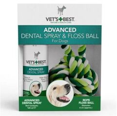 Vet's Best Köpek Ağız Spreyi + Diş Temizleyici Top