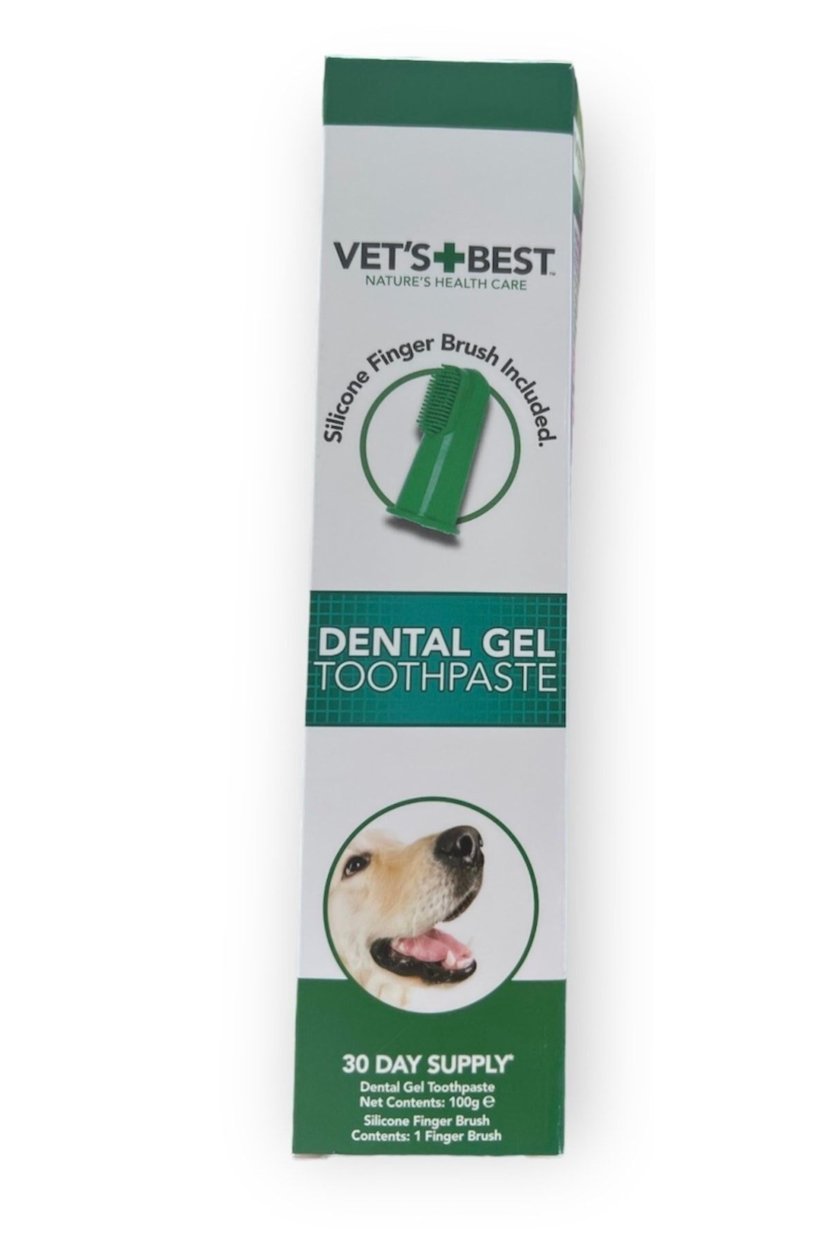 Vet's Best Köpekler İçin Diş Macunu ve Parmak Diş Fırçası 100 Gr