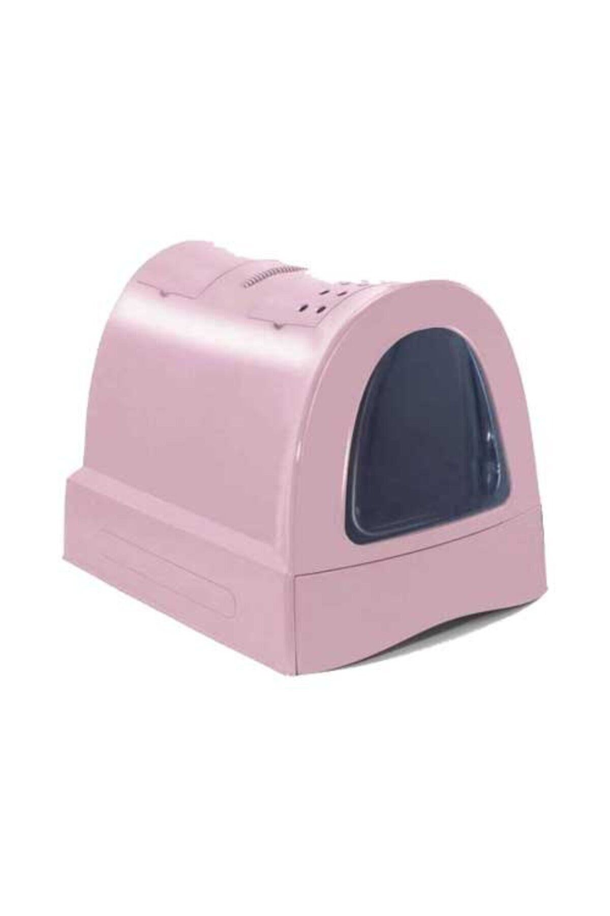 Imac Zuma Çekmeceli Kapalı Kedi Tuvalet Kabı Pembe 40x56x42,5 CM*