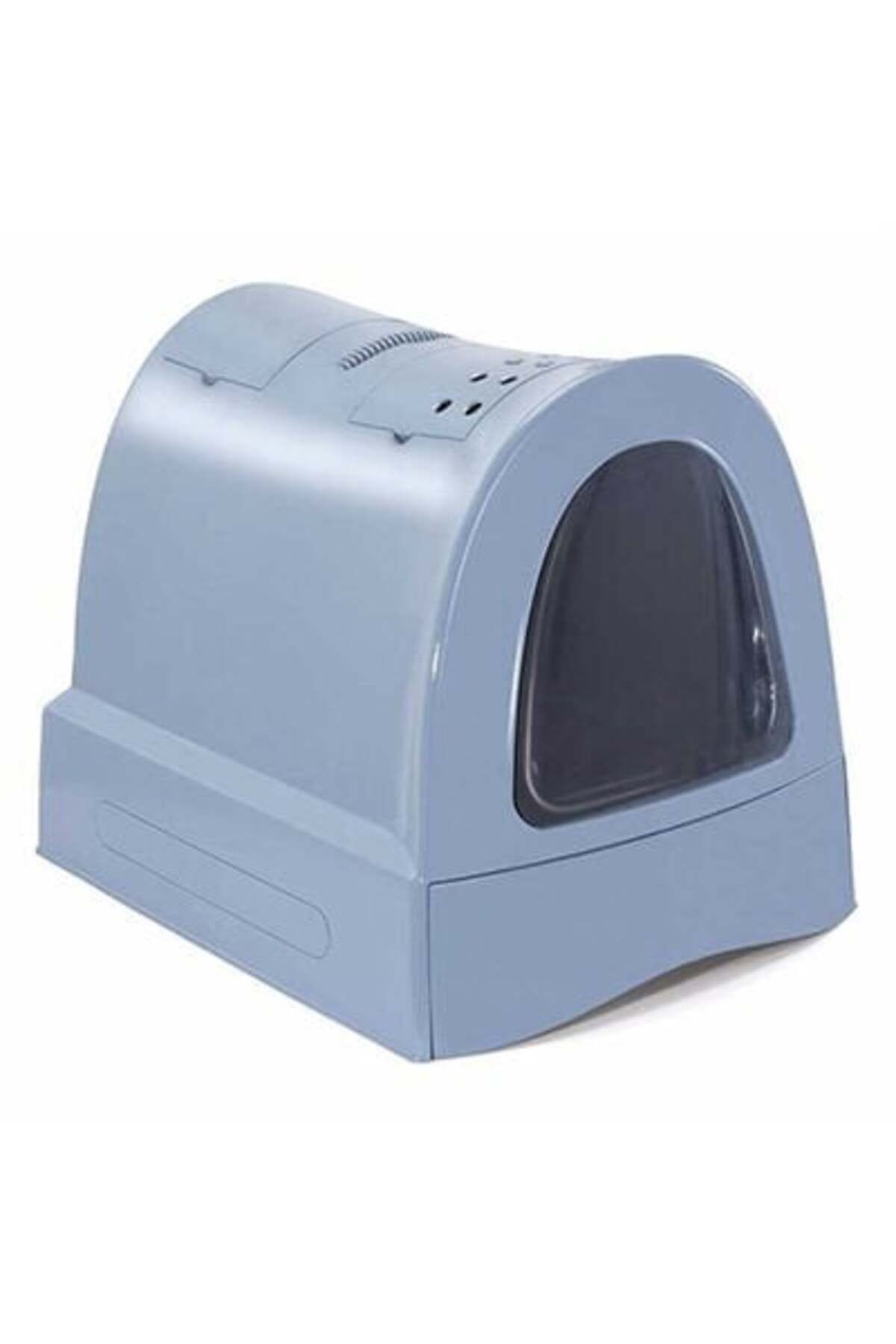 Imac Zuma Çekmeceli Kapalı Kedi Tuvaleti Mavi 40x56x42,5 CM