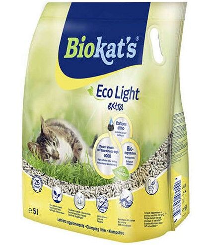 Biokat's Kedi Kumu Pellets Extra Light Aktif Karbonlu 5 LT