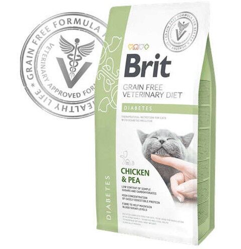 Brit Veterinary Diet Diyabet Hastası Kediler İçin Tahılsız Kedi Maması 2 Kg
